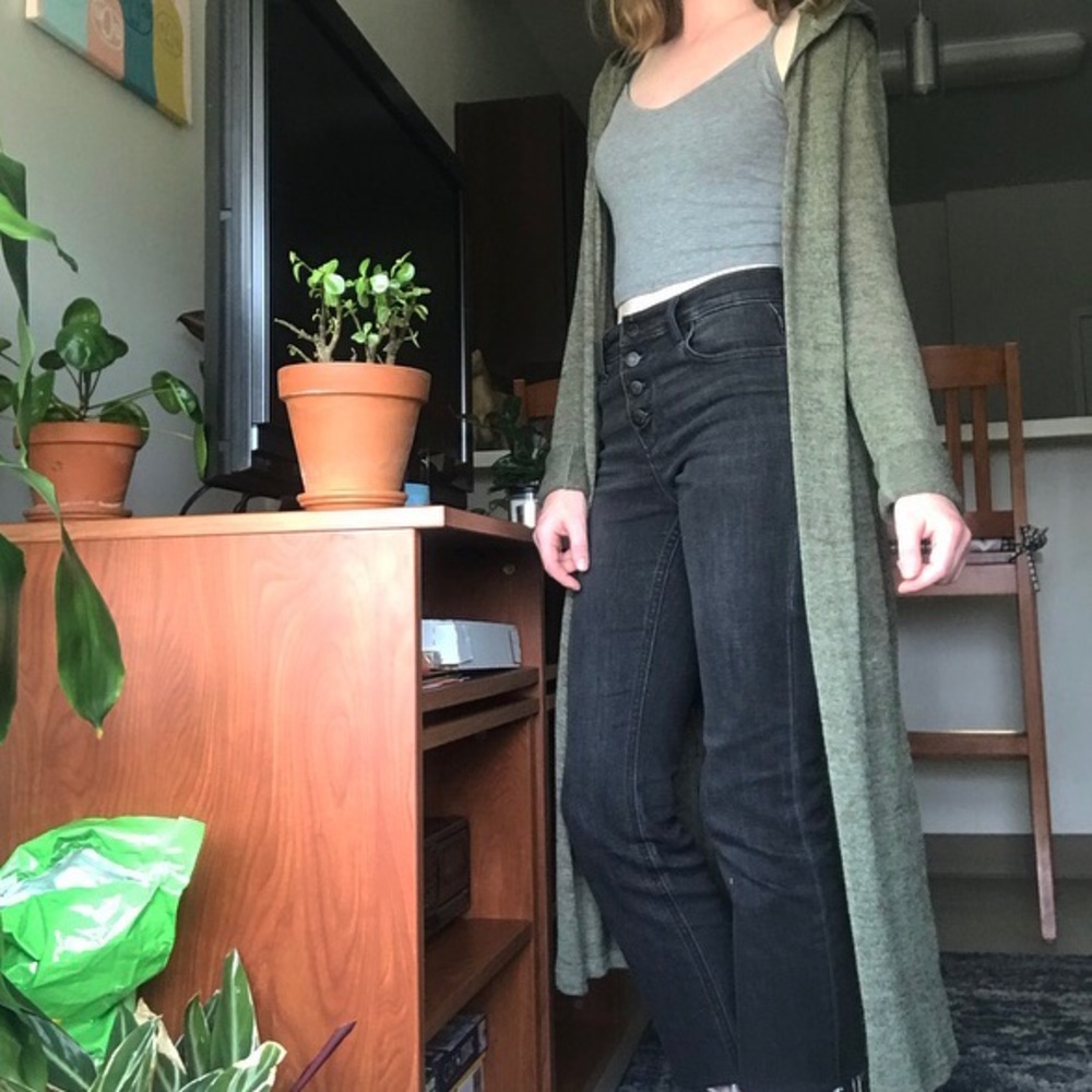 Target olive green cardigan
